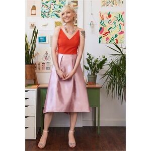Anthropologie x BHLDN Phoebe by Kay Unger Romy Colorblock Dress